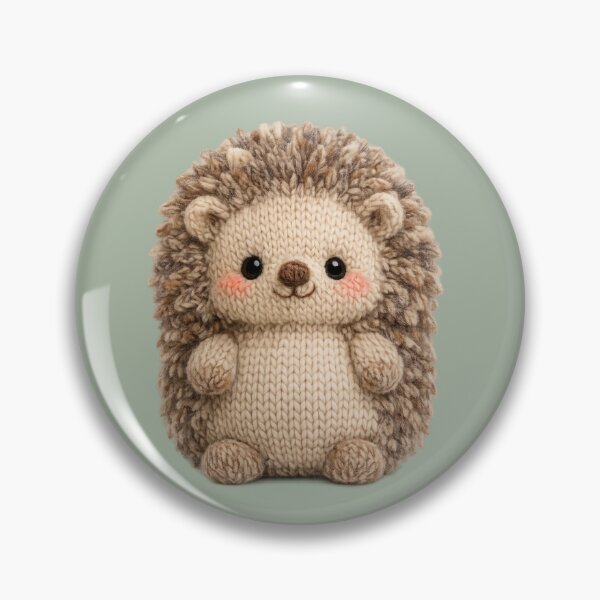 Item preview, Cute Knitted Hedgehog Plush | Kawaii Cottagecore Woodland Animal Art designed and sold by PopCulturePixel.
