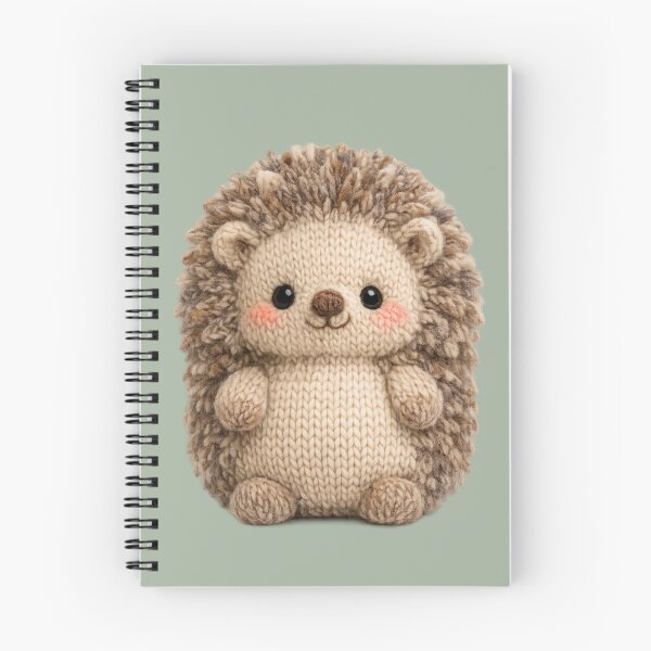 Item preview, Cute Knitted Hedgehog Plush | Kawaii Cottagecore Woodland Animal Art designed and sold by PopCulturePixel.