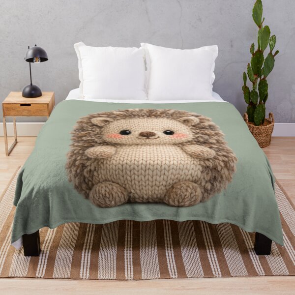 Item preview, Cute Knitted Hedgehog Plush | Kawaii Cottagecore Woodland Animal Art designed and sold by PopCulturePixel.