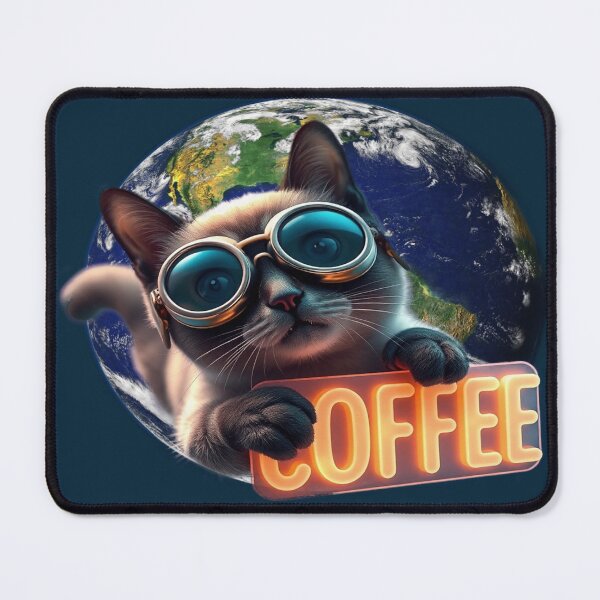 Item preview, Coffee Cat - Earth Explorer Space Kitten designed and sold by hoodiehood.