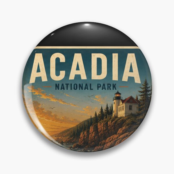 Item preview, Acadia National Park Vintage Travel Poster | Scenic Wall Art Print designed and sold by GnuArt.