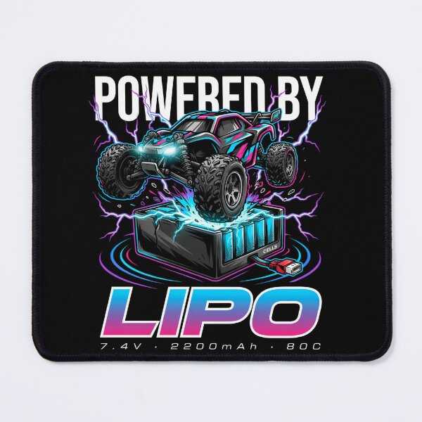 Item preview, Powered by LiPo - RC Racing Vintage Retro designed and sold by No Excuses Supply.