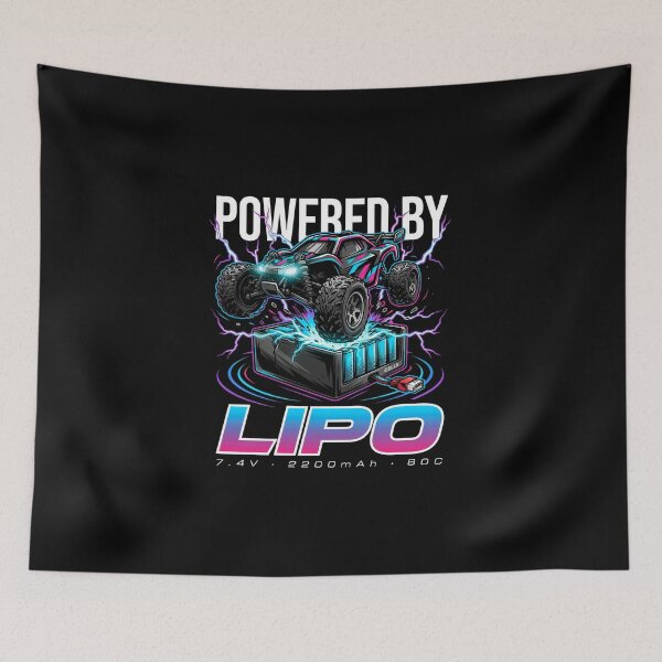 Item preview, Powered by LiPo - RC Racing Vintage Retro designed and sold by No Excuses Supply.