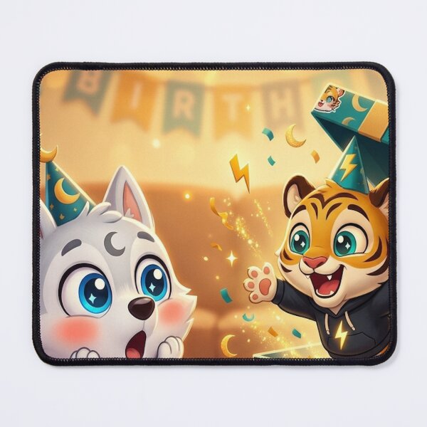 Item preview, Cute Tiger Wolf Birthday Girl Surprise Gift Box Funny Animal Art Kids NeoTigLuna designed and sold by NeoTigLuna.