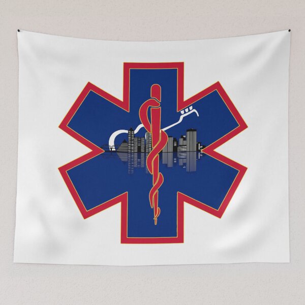 Item preview, City of Memphis Skyline Guitar EMS Star of Life designed and sold by BerlinerKatzen.