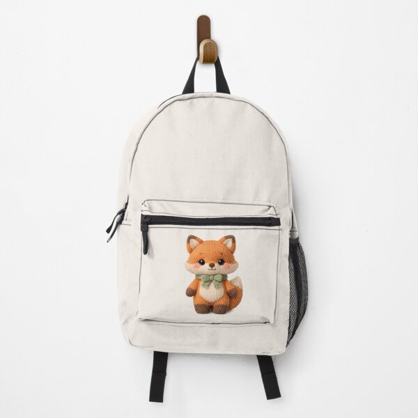 Item preview, Cute Knitted Fox Plush | Kawaii Cottagecore Woodland Animal Art designed and sold by PopCulturePixel.
