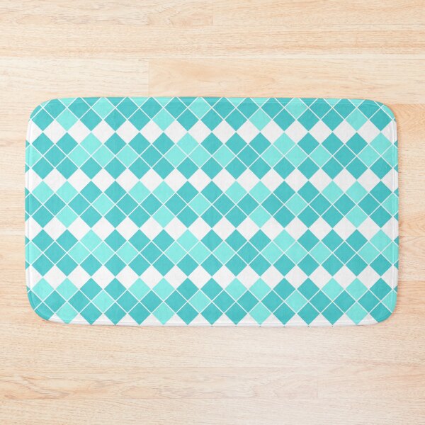 Item preview, Aqua Harlequin: Minimalist Teal and Turquoise Diamond Pattern designed and sold by LiveLearnCreate.