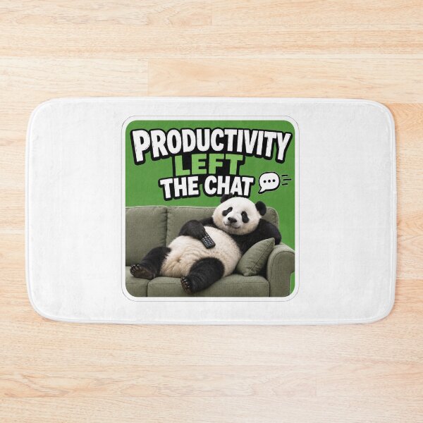 Item preview, Lazy Panda Productivity Left The Chat designed and sold by Owcomm.