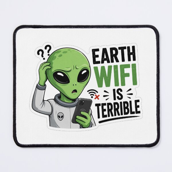 Item preview, Confused Alien Struggles with Earth Connection designed and sold by Owcomm.