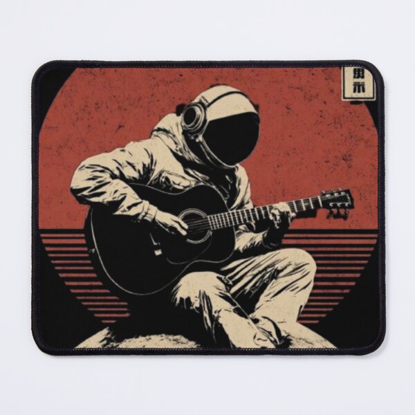 Item preview, Retro Astronaut Playing Guitar Japanese Aesthetic Space Music designed and sold by TeeStyle.mr.