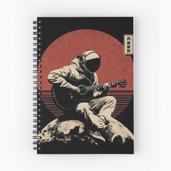 Item preview, Retro Astronaut Playing Guitar Japanese Aesthetic Space Music designed and sold by TeeStyle.mr.