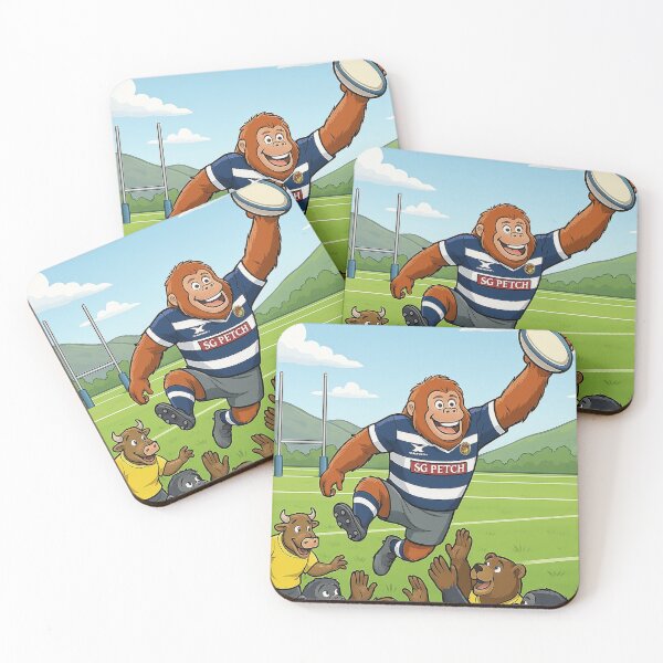 Item preview, Bishop Auckland RFU - orangutan cartoon designed and sold by Bigkite.