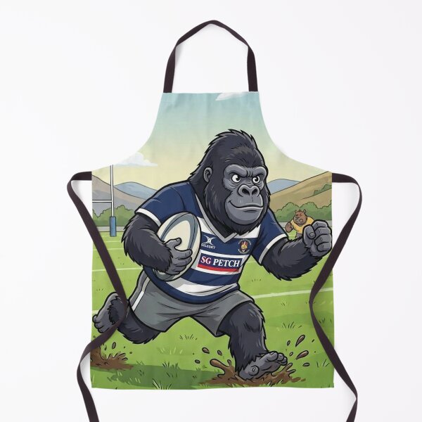 Item preview, Bishop Auckland RFU - Gorilla cartoon designed and sold by Bigkite.