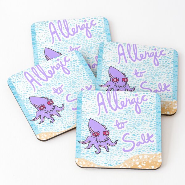 Item preview, Allergic To Salt Squid Humor Print designed and sold by NZLBEL.