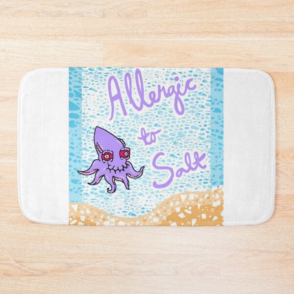 Item preview, Allergic To Salt Squid Humor Print designed and sold by NZLBEL.