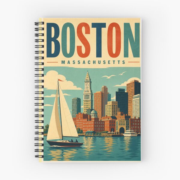 Item preview, Boston Massachusetts Retro Harbor Travel Poster designed and sold by Eclipse 3699.