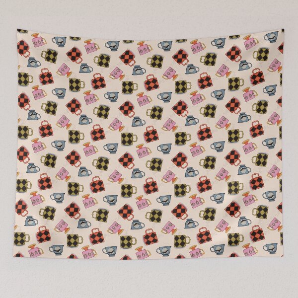 Item preview, Spooky Tea Party Pattern designed and sold by YesButNo Design.