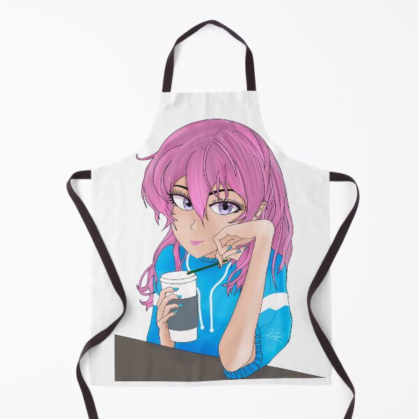 Item preview, Coffee Stare - Aesthetic Anime Girl Cafe Art designed and sold by RobsArtwork.