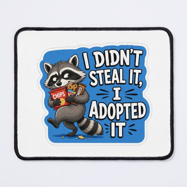 Item preview, Funny Raccoon Adopted Snacks designed and sold by Owcomm.
