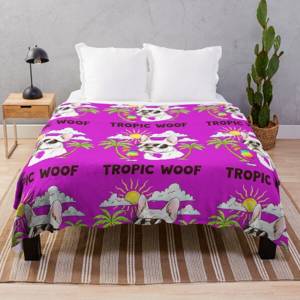 Item preview,  Tropic Woof – Cool French Bulldog With Sunglasses Tropical Beach Cartoon Art designed and sold by NewGen-For-You.