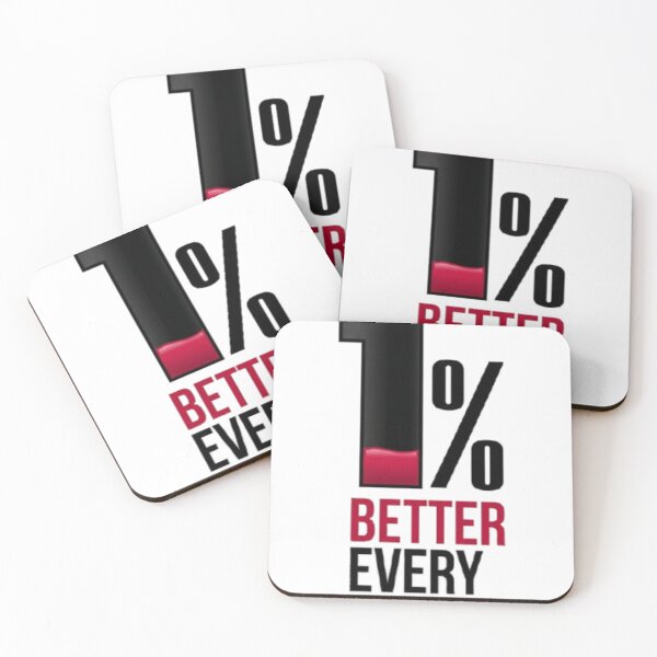 Item preview, 1 Percent Better Every Day Motivational Quote designed and sold by TeeStyle.mr.