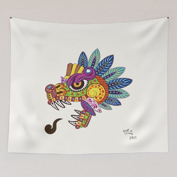 Item preview, Quetzalcoatl Feathered Serpent Art designed and sold by danielrospad.