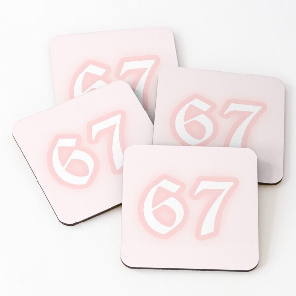 Item preview, Pastel "67" Gothic Old English Text | Cute Pink Y2K Gothic Typography designed and sold by KawaiiTexts.