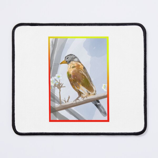 Item preview, American Robin Watercolor Bird Art designed and sold by AlcheArtsStudio.