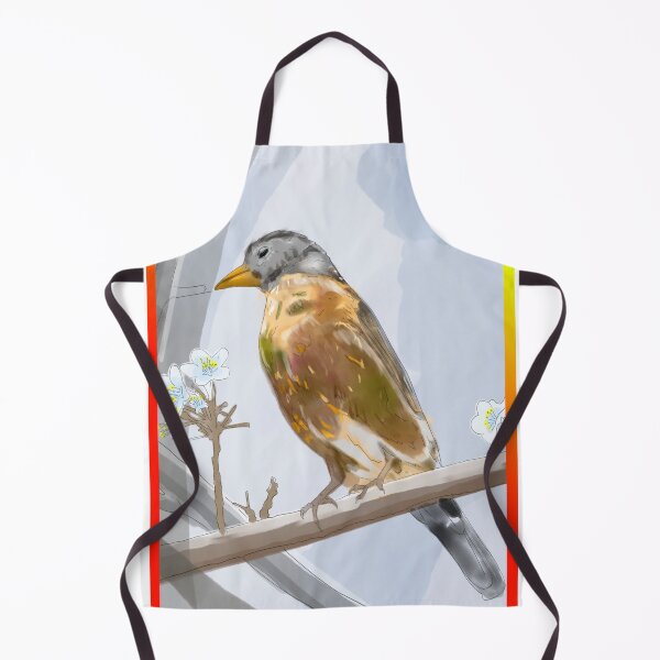 Item preview, American Robin Watercolor Bird Art designed and sold by AlcheArtsStudio.