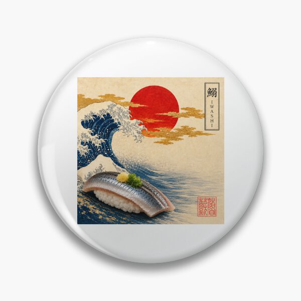 Item preview, Iwashi Sardine Nigiri — Ukiyo-e Japanese Sushi Art Tee designed and sold by nurusubetei.