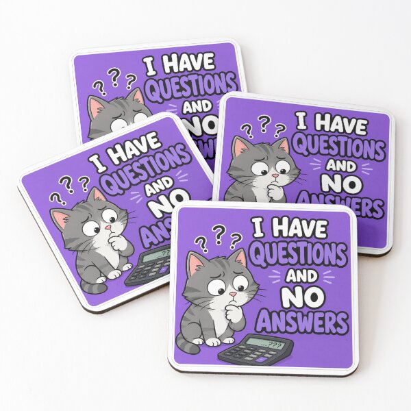 Item preview, Confused Cat With Calculator designed and sold by Owcomm.