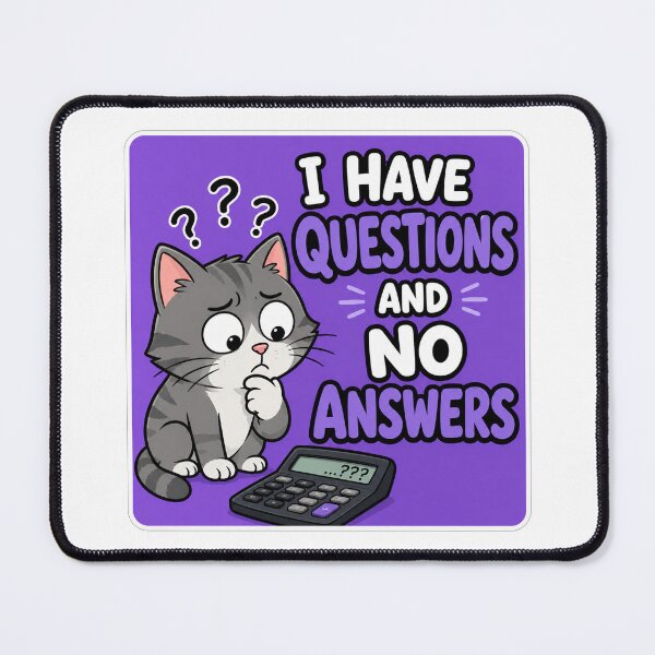 Item preview, Confused Cat With Calculator designed and sold by Owcomm.