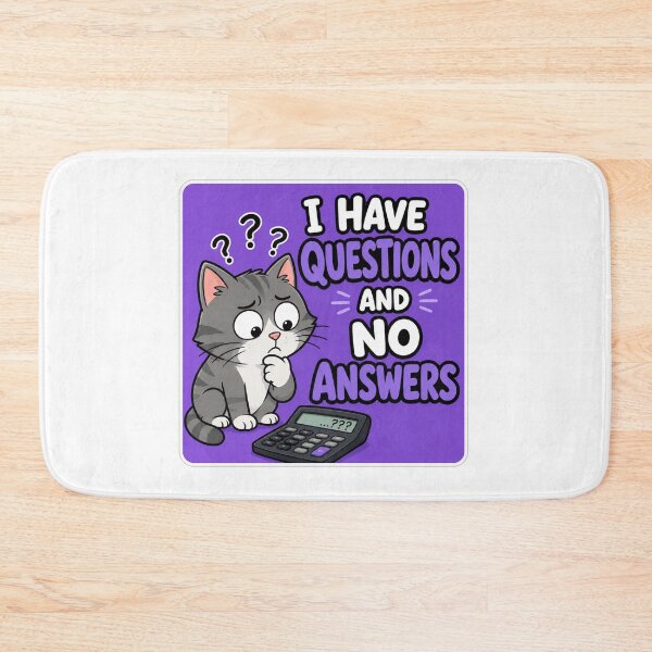 Item preview, Confused Cat With Calculator designed and sold by Owcomm.