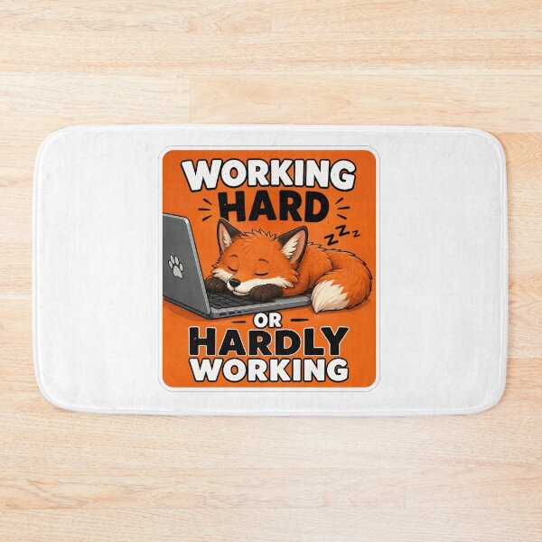 Item preview, Working Hard or Hardly Working Sleeping Fox designed and sold by Owcomm.