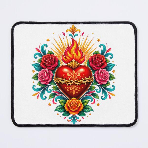 Item preview, Sacred Heart Rose Flame designed and sold by syotos-ai.