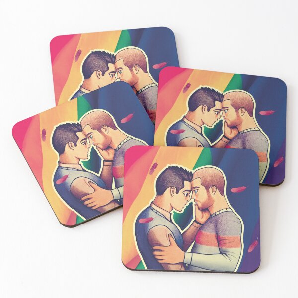 Item preview, Romantic illustration of an LGBT couple in love designed and sold by danielrospad.
