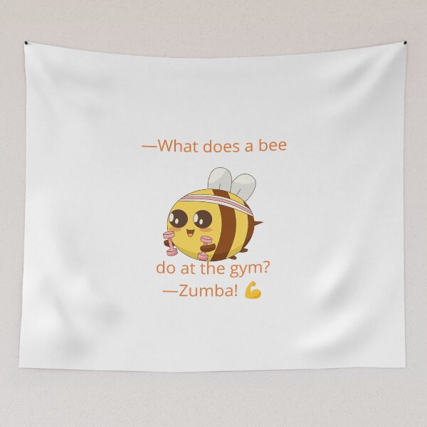 Item preview, What Does a Bee Do at the Gym? Zumba! Funny Bee Pun designed and sold by ViralStickShop.
