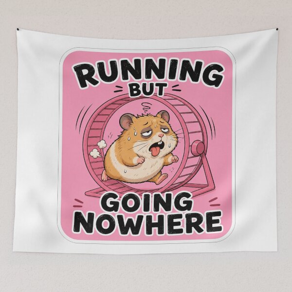 Item preview, Exhausted Hamster Running In Wheel designed and sold by Owcomm.