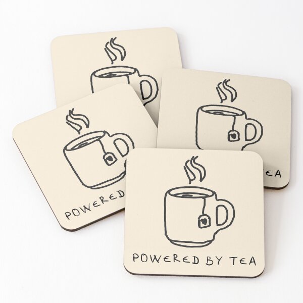 Item preview, Hand-Drawn 'Powered By Tea' Cozy Mug Minimalist Design designed and sold by Digital-Thought.