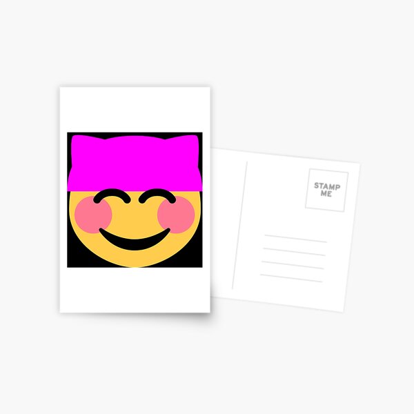 Pink Pussy Hat Emoji Postcard By Gossiprag Redbubble