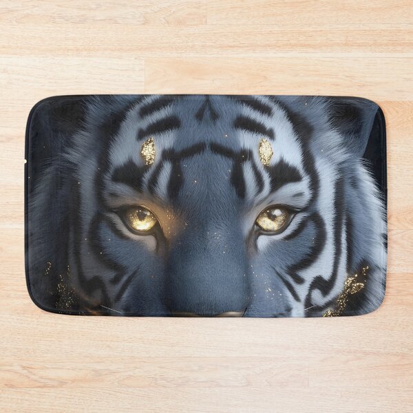 Item preview, Tiger Cat Blue Gold Mystic Night Wildlife designed and sold by mildaclairmo.