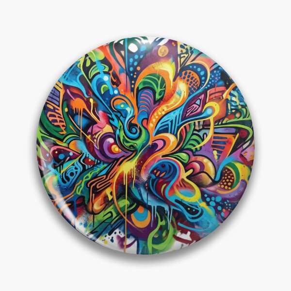 Item preview, Vibrant Abstract Psychedelic Doodle Graffiti Art designed and sold by rich-moda.