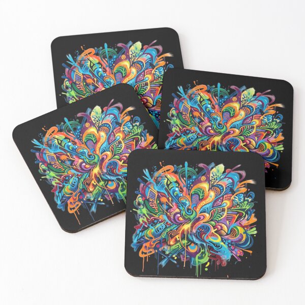 Item preview, Vibrant Abstract Psychedelic Doodle Graffiti Art designed and sold by rich-moda.