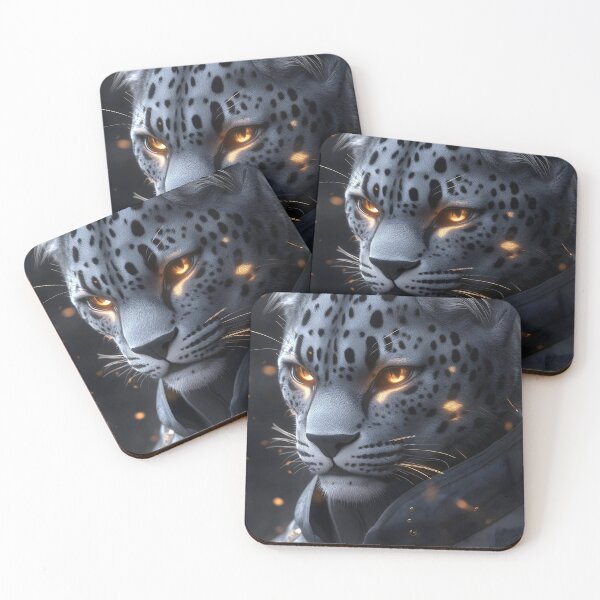 Item preview, Leopard Snow Feline Cyber Armor Amber Eyes designed and sold by mildaclairmo.