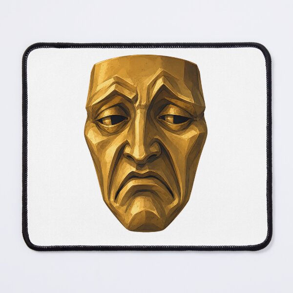 Item preview, Golden Tragedy Theater Mask Art Design designed and sold by bellaever.