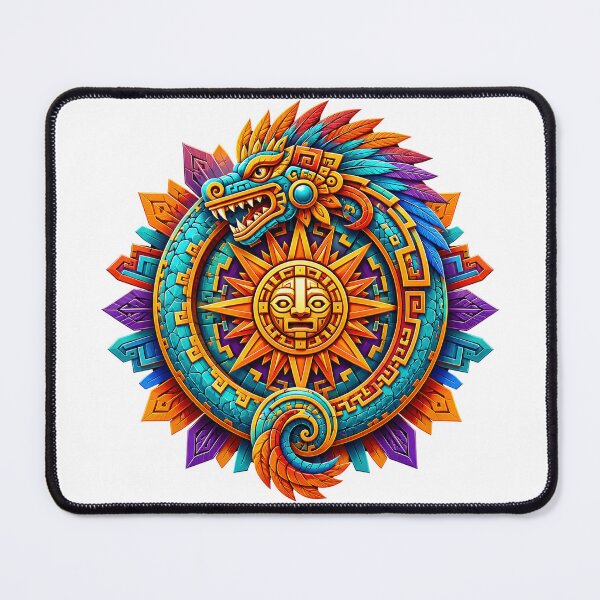 Item preview, Aztec Serpent Sun Emblem designed and sold by syotos-ai.