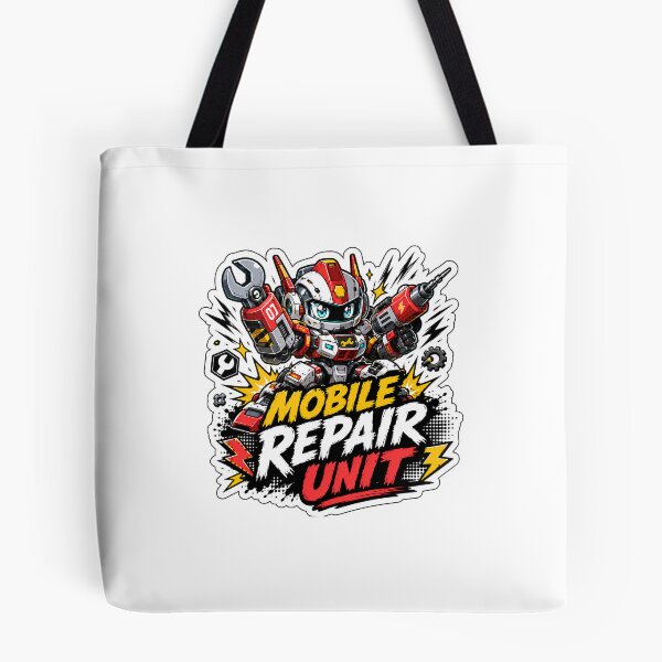 Item preview, Mobile Repair Unit - Mecha Mechanic Robot Sticker designed and sold by Anime Junkiez.