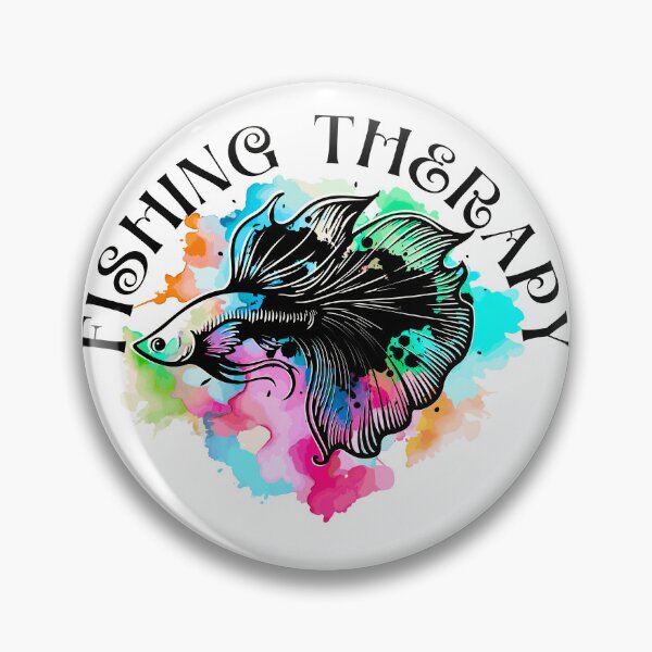 Item preview, Fishing Therapy Watercolor Betta Fish Art  designed and sold by AXENT Designs.