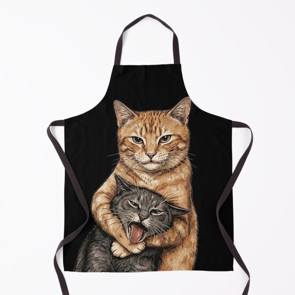 Item preview, Funny Orange Cat Headlock Screaming Grey Cat Vintage Meme Art designed and sold by ahmed2751989.