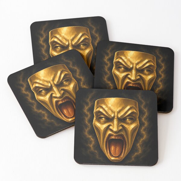 Artikelvorschau, Golden Rage Theatermaske Dramatische Kunst entworfen und verkauft von bellaever.